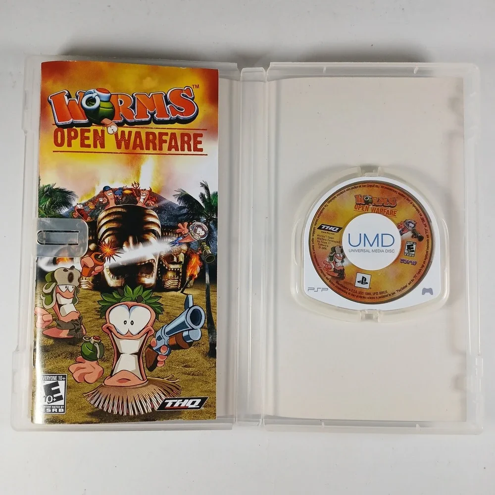 Sony Worms Open Warfare PSP Playstation Portable Strategy Game UMD CIB